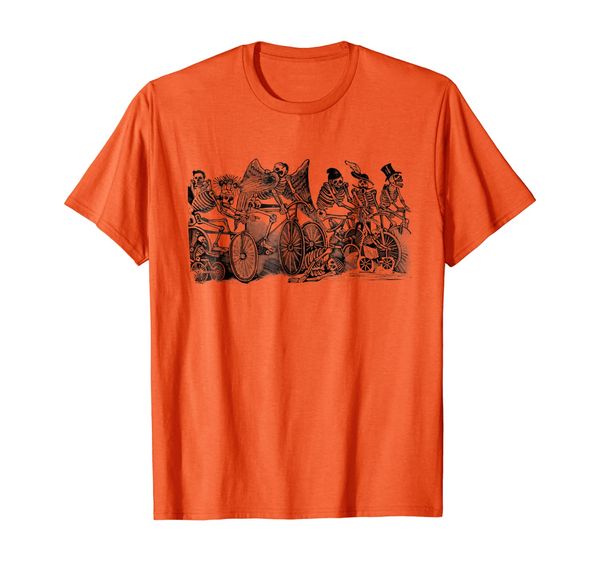 

bike riding skeletons t-shirt cycling tee for bikers, White;black