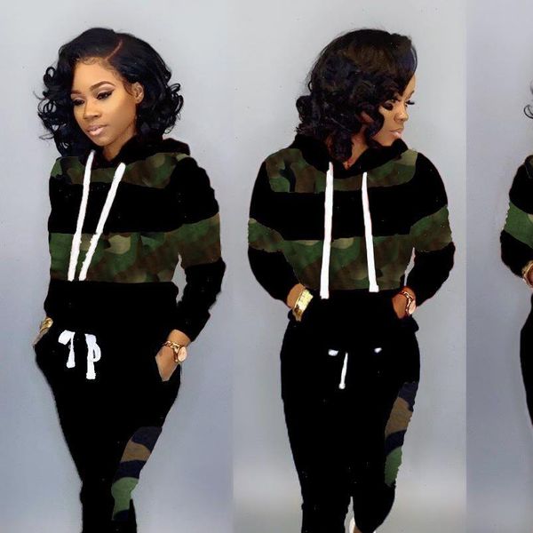 

women tracksuits fall winter leopard pathwork hooded long sleeve hoodies warm pants two pieces sets outfits, Gray