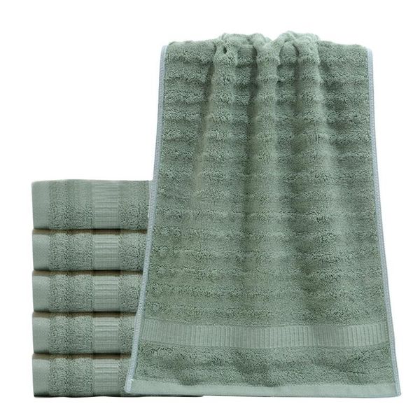 

towel 5pcs bathroom portable washable washcloth bamboo fiber spa face gift hand high absorbent wave pattern soft multifunction