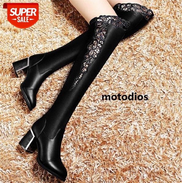 

thick-soled over-the-knee boots, high long women's boots #jj2m, Black