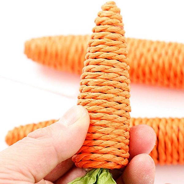 

cat simulation carrot toy funny teasing puppy teething chewing biting pet interactive toys weave