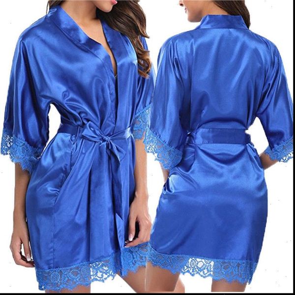 

fashion plus size women sleepwear faux ice silk nightdress black blue gray rose red purple white, Black;red