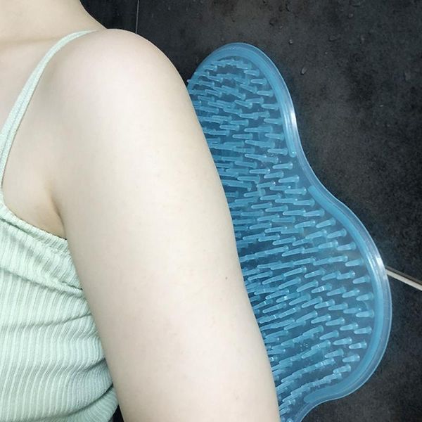 

bath mats lazy massage pad suction cup non-slip mat body cleaning silicone brush 2