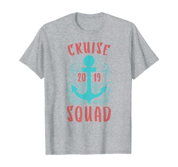 

cruise squad 2019 cruising womens girls matching cruise t-shirt, White;black