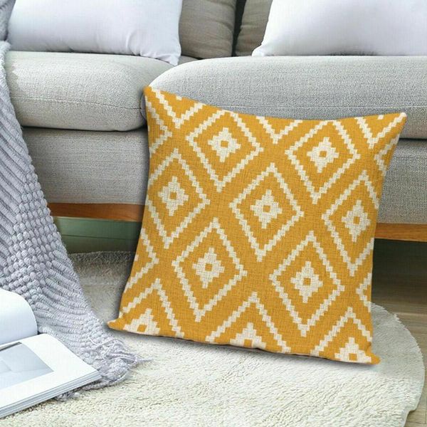

cushion/decorative pillow nordic minimalist hug pillowcase yellow stripes home bed cover sofa line decoration cushion cus w4i4