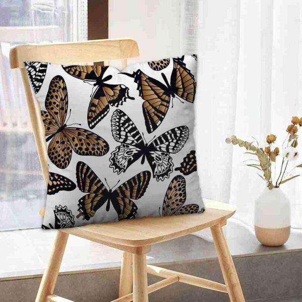 

pillow case butterfly printed pillowcase home sofa cushion cover life decoration bed present hidden daily and zipper l4a1