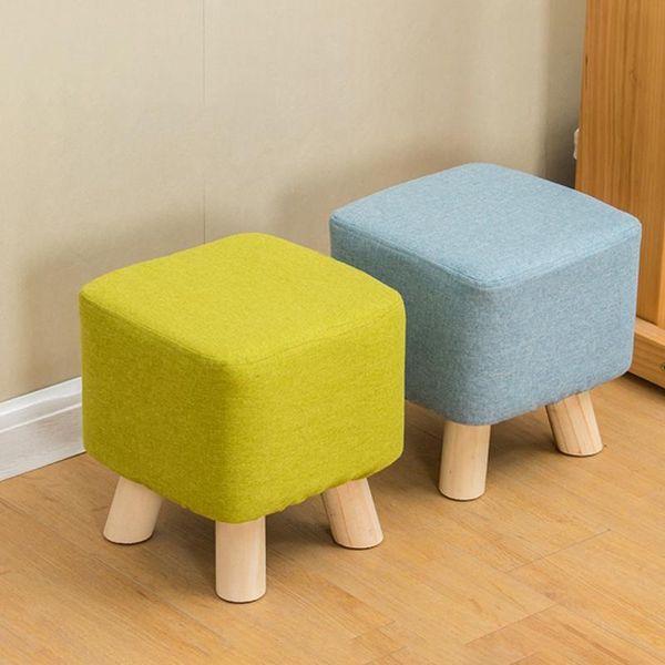 

elastic square stool cover removable footrest slipcover washable ottoman footstool protector for foot rest furniture chair covers