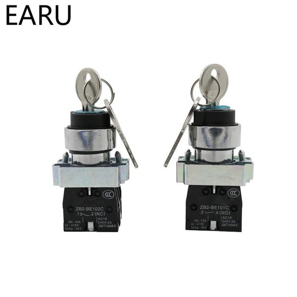 

smart home control 1pc xb2-bg25 xb2-bg33 22mm knob selector rotary lock key switch 2 3 position 1no1nc 2no with keys latching push button