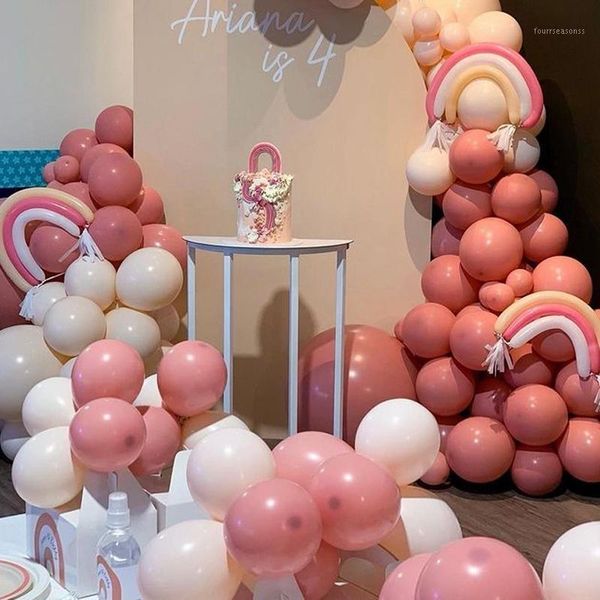 

party decoration 5/10/18 inch white skin color balloons retro pink balloon wedding birthday children's day baby shower decor1