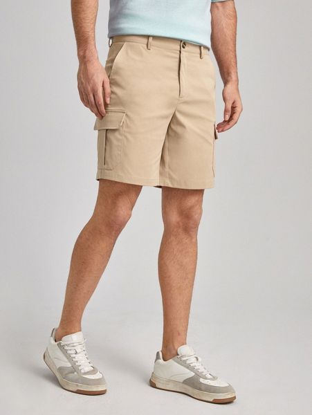 

men flap pocket solid shorts e9qq#, Black