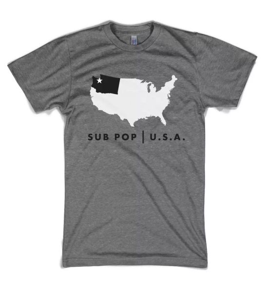 

sub pop usa t-shirt brand new professionally made and printed, White;black