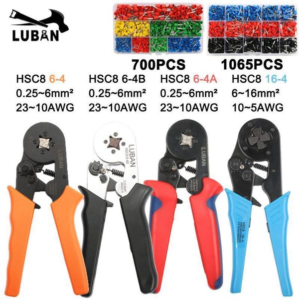 

6-4b 6-4a mini clamp tool crimping plier 0.25-6mm2 terminals tools multitools hands plierstube needle terminals11