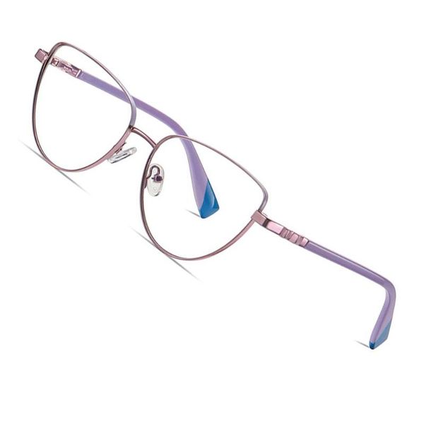 

sunglasses 80422 cat eye anti-blue light metal glasses frame spring legs women optical fashion prescription computer eyeglasses, White;black