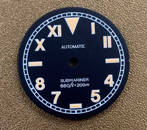 

repair tools & kits 28.5mm vintage watch dial for nh35 movement green luminous with s logo
