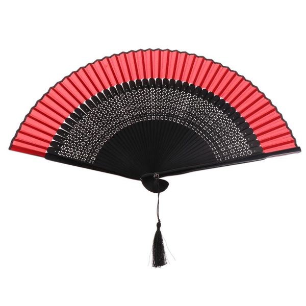 

vintage handheld folding fan dance performance craft hollow (hollow red fan) other home decor