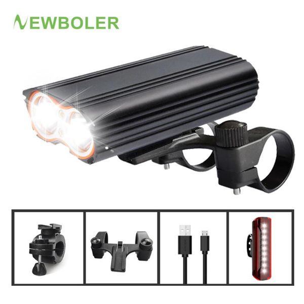 

bike lights boler 5200mah light bicycle headlight holder mount usb rechargeable mtb cycling lantern for lamp