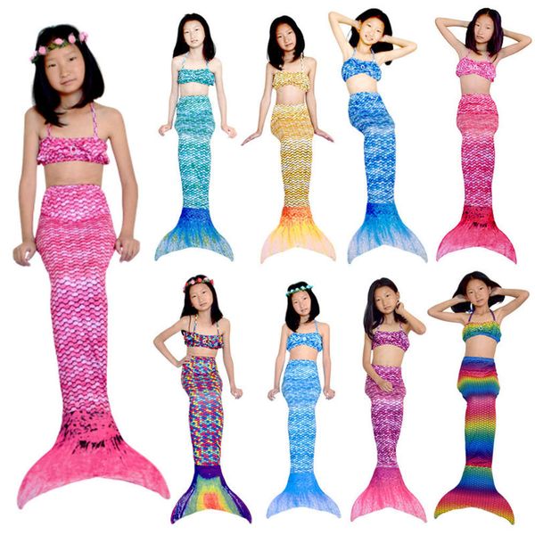 

the bikini children's mermaid beach bikini swimsuit, White;black