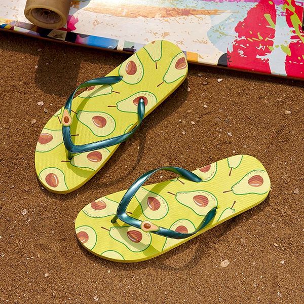 

slippers fruit flip flops for women leisure style youth lively fashion and unique temperament slides, Black