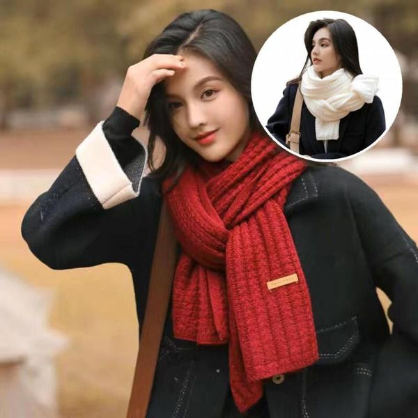 

scarves elegant fashion woolen yarn knitted women shawl skin-friendly lady scarf solid color for office, Blue;gray