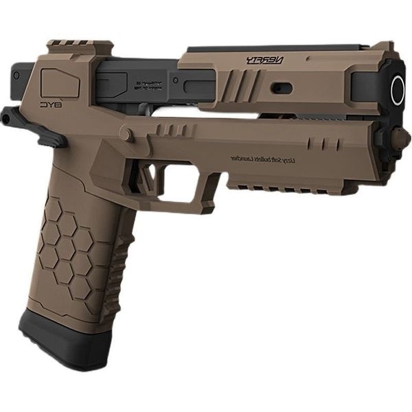 

23444 types nylon launcher soft bullet airsoft toys gun ejection handgun for boys outdoor sports cs air pneumatic guns chrismas gift