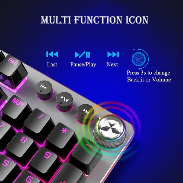 

keyboards keyboard gaming office application for notebook pc mechanical green switch 104 keys keybaord