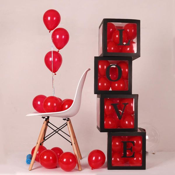 

creative transparent letter balloons decoration boxes multiple colors to choose for diy baby birthday party wedding decorations novelty item