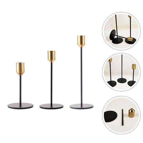 

candle holders 3pcs wrought iron holder home el stand decor deskadornment