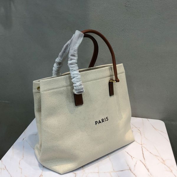 

printed canvas handbags purse large tote bags shoulder bag cowhide inside zip pocket high-capacity fashion simplicity wallet 35cm