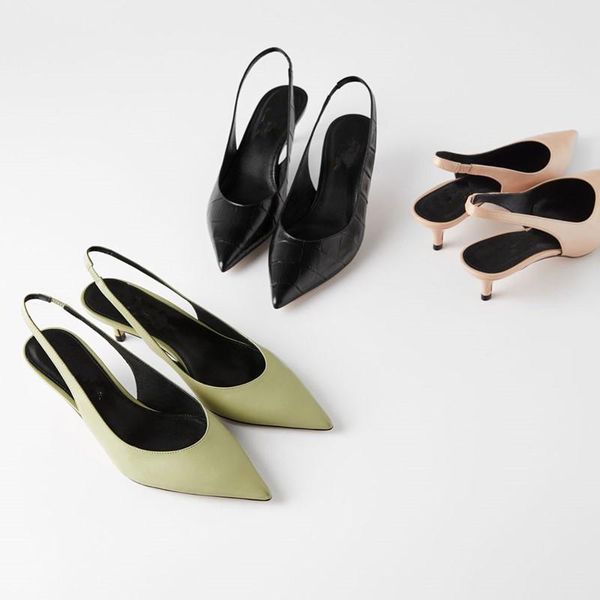 

dress shoes the 2021 slingback heels women sandals, Black