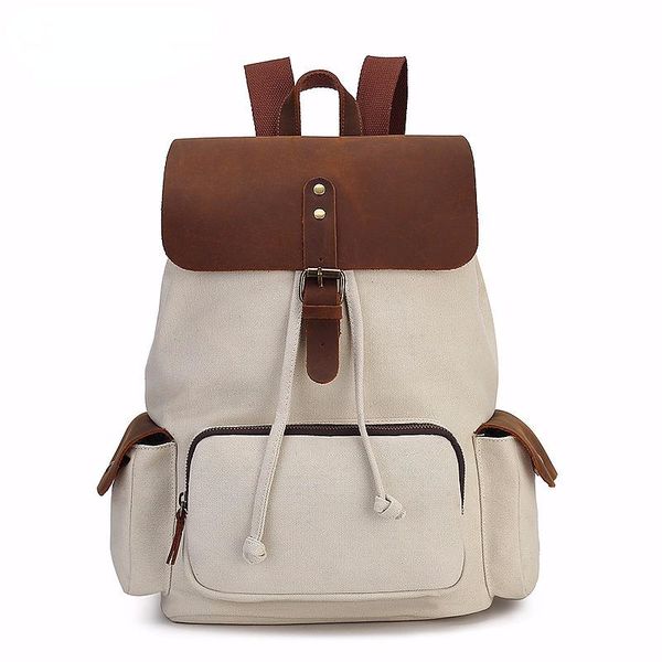 

backpack waterproof travel vintage school bag men canvas bagpack