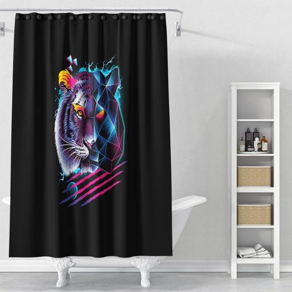 

selling 3d printing morden wild animal print shower curtain waterproof home decoration bathroom curtains