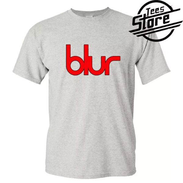 

new blur band red logo men's grey t-shirt size s-3xl - 100% cotton, White;black