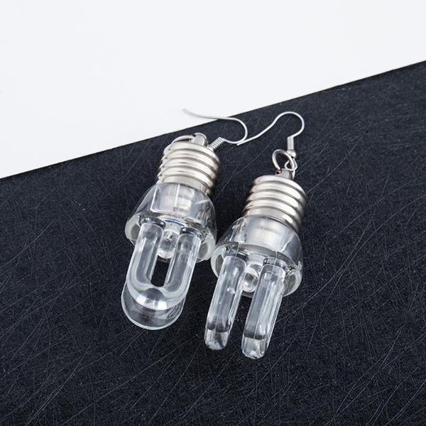 

party decoration 1pair led casual bar funny blinking bulb shape stylish alloy colorful light luminous earring