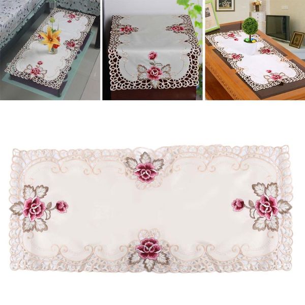 

pastoral polyester tablecloth embroidered lace dinning table cover coffee cloth home decoration rectangle