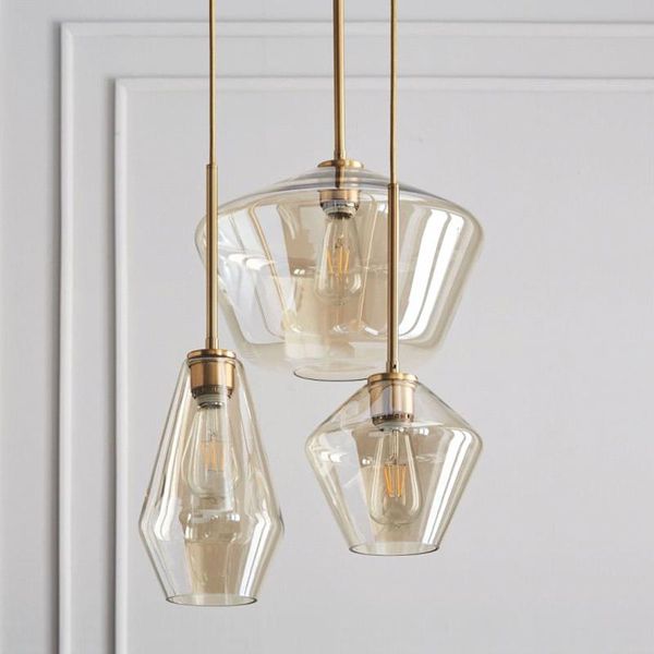 

nordic modern glass pendant lights fixtures loft led hanging lamp for kitchen restaurant living room bedroom e26 e27 lamps