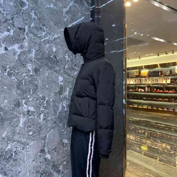 

winter down et goose canadian coat windproof waterproof warm coats real wolf fur parka selling hooded fashion men's style, Black