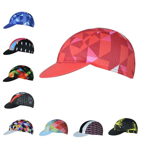 

colorful bicycle riding small cloth cap team hat outdoor sunshade cycling caps & masks, Black