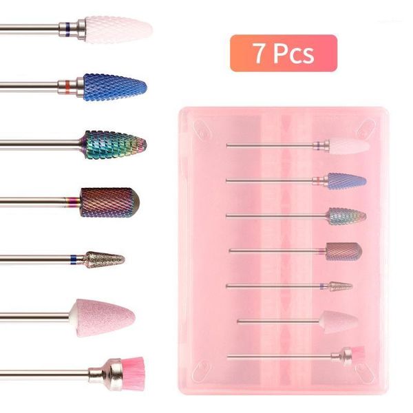 

nail drill bits box ceramic steel milling cutter nails files for manicure pedicure machine electric rotary mills gel1