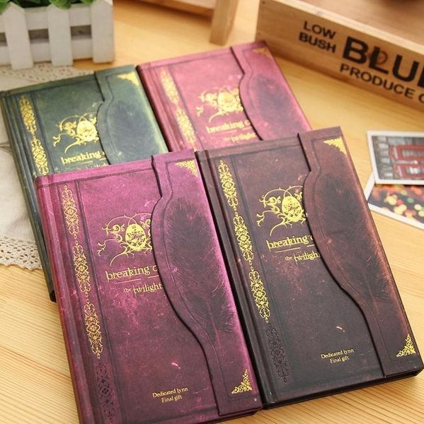 

notepads kimcool notebook [ the saga diary ] classical european vintage composition book notepad, Purple;pink