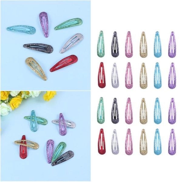 

hair clips 50pcs 8 colors metal snap glitter barrettes accessories for and girls