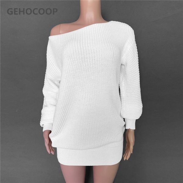 

women's dress undefined ladies full sleeves slim off-shoulder elegant knit dresses autumn winter female women clothes casual, Black;gray