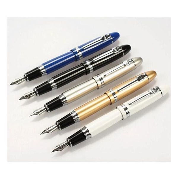 

fountain pen stationery ink caneta calligraphy in pens nib 0.5mm 18kgp silver clip
