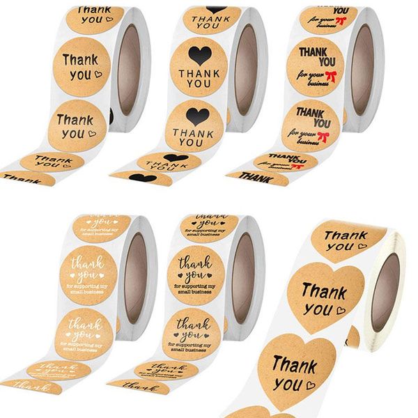 

500pcs gift sealing stickers thank you love design diary scrapbooking festival birthday party decorations labels wrap