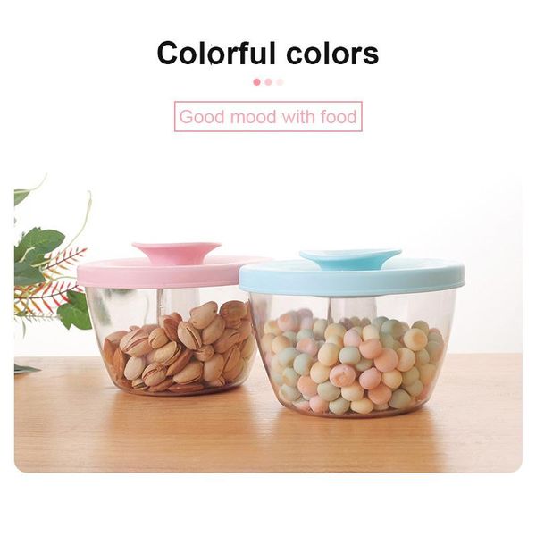 

1pcs qiqu sealed can transparent candy snack melon seeds coarse grain waterproof storage bottle box kitchen bottles & jars