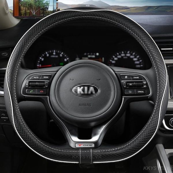 

steering wheel covers d shape leather car cover case for kia sportage optima k5 qashqai j11 x-trail t32 2021