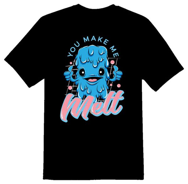 

ice cream you make me melt black or white tee, White;black