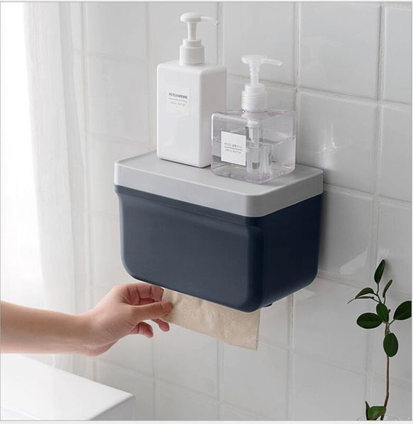 

plastic bathroom tissue box wall mounted paper roll holder kitchen dispenser for el toilet sl004 boxes & napkins