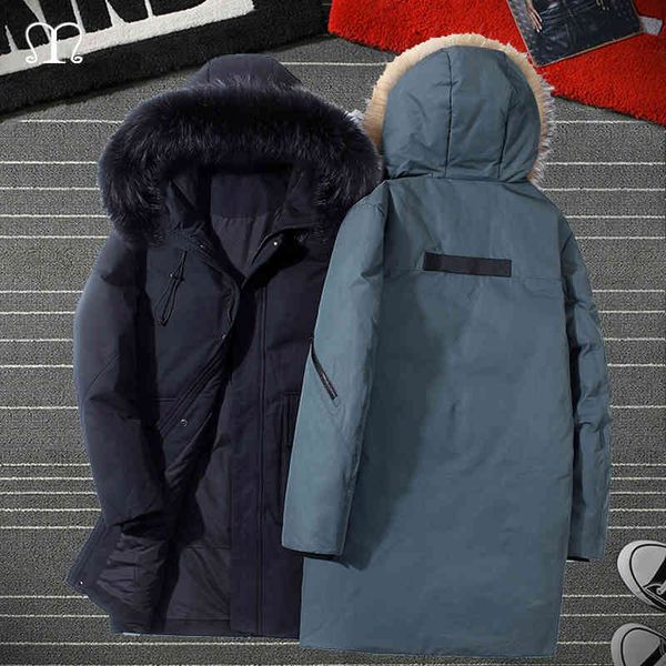 

men's down et, thick casual hoodie, brand coat, black and blue, new winter fashion
