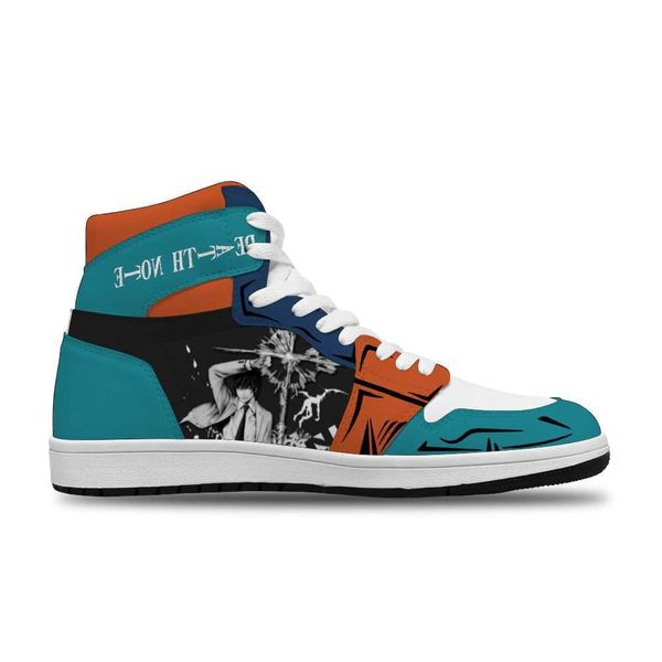 

2021 japanese anime death note diy cosplay sports non-slip casual shoes for men's fashion sneakers high basketball shoes non slip