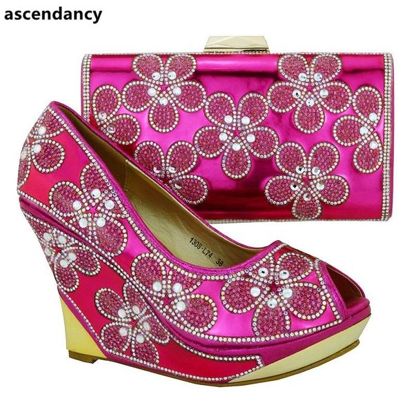 

dress shoes fuchsia color wedges shoe and bag to match for women italian with matching set glitter african, Black